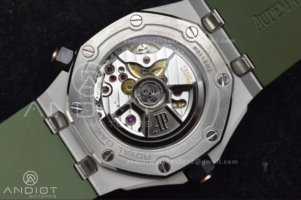 Royal Oak Offshore Diver 15720 SS APSF 1:1 Best Edition Green Dial on Green Rubber Strap A4308 Super Clone TimelessDesign 157