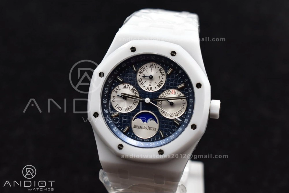 Royal Oak Perpetual Calendar 26579cb White Ceramic APSF Best Edition on Ceramic Bracelet A SportInspired 154