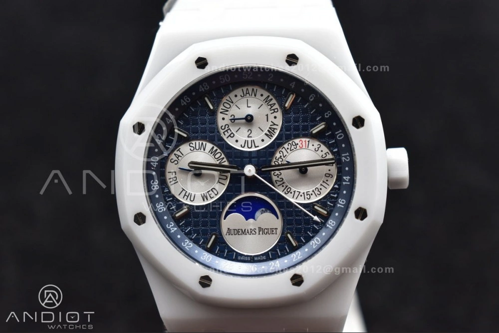 Royal Oak Perpetual Calendar 26579cb White Ceramic APSF Best Edition on Ceramic Bracelet A SportInspired 154