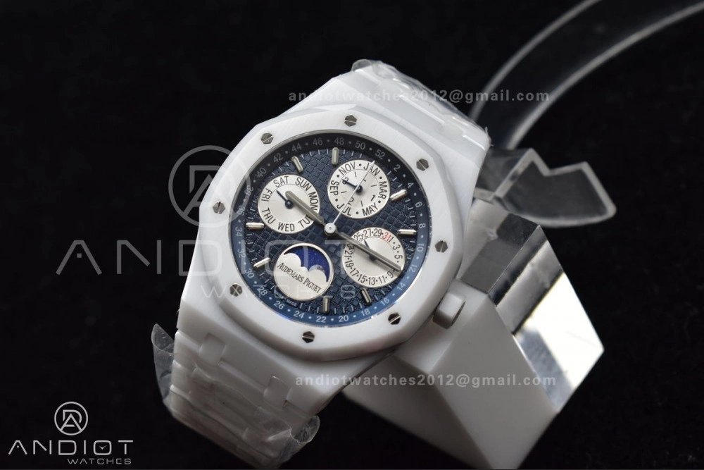 Royal Oak Perpetual Calendar 26579cb White Ceramic APSF Best Edition on Ceramic Bracelet A SportInspired 154