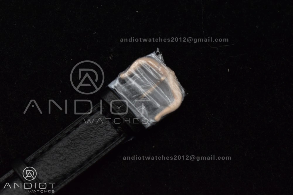 Santos Dumont 27.5mm SS RG AF 1:1 Best Edition Silver Dial on Black Leather Strap A Lightweight 250