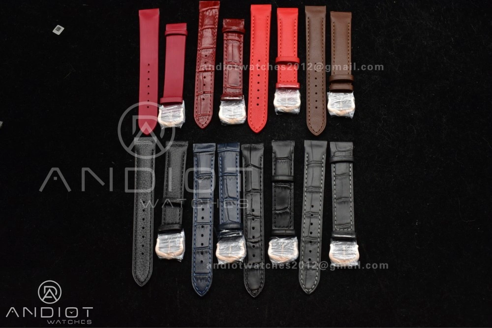Santos Dumont 27.5mm SS RG AF 1:1 Best Edition Silver Dial on Black Leather Strap A Lightweight 250