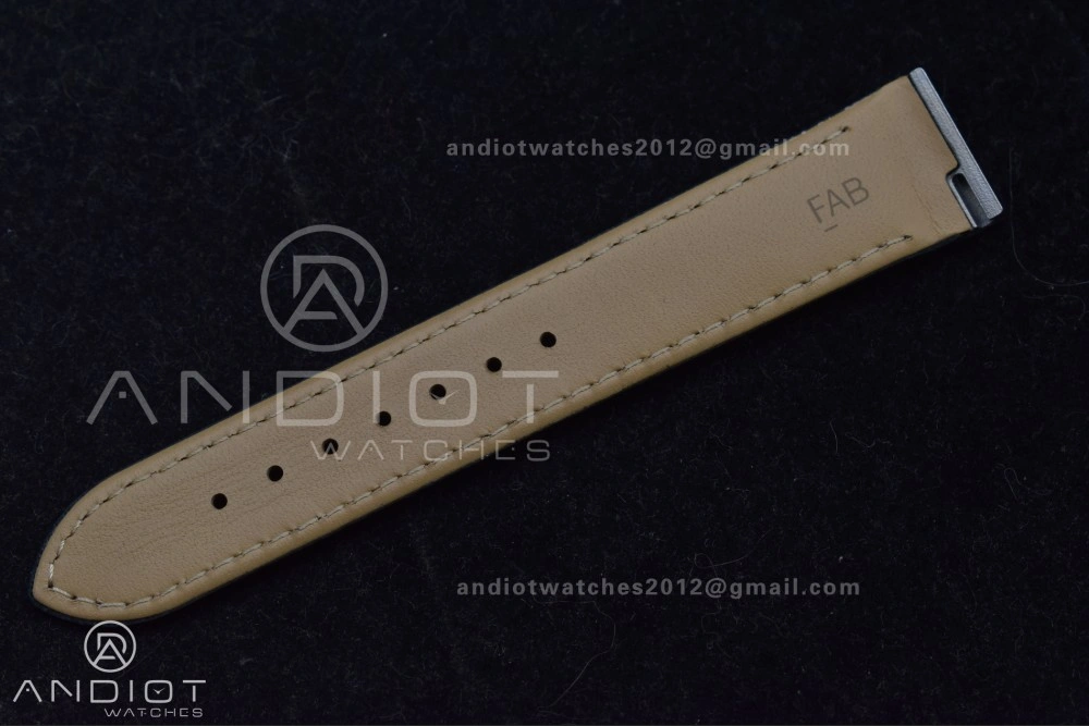 ModernLook Santos Dumont 31.4mm SS AF 1:1 Best Edition Silver Dial on Black Leather Strap A 247