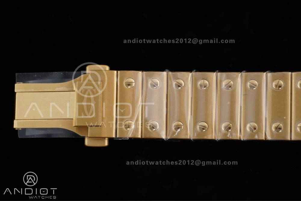 Santos de Cartier 35mm BVF 1:1 Best Edition YG White Dial on YG Smart-Links Bracelet MIYOTA Effortless 226