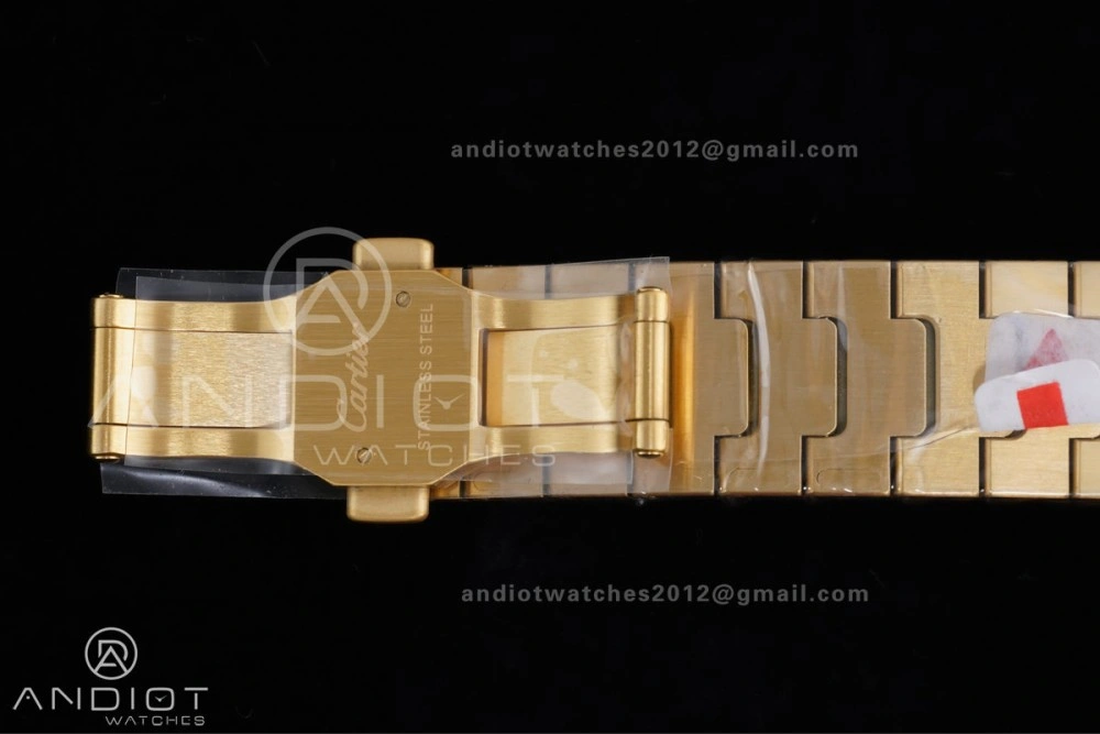 Santos de Cartier 35mm BVF 1:1 Best Edition YG White Dial on YG Smart-Links Bracelet MIYOTA Effortless 226