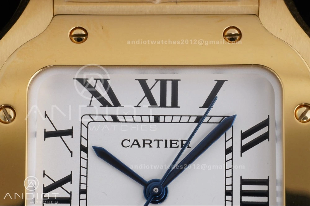 Santos de Cartier 35mm BVF 1:1 Best Edition YG White Dial on YG Smart-Links Bracelet MIYOTA Effortless 226