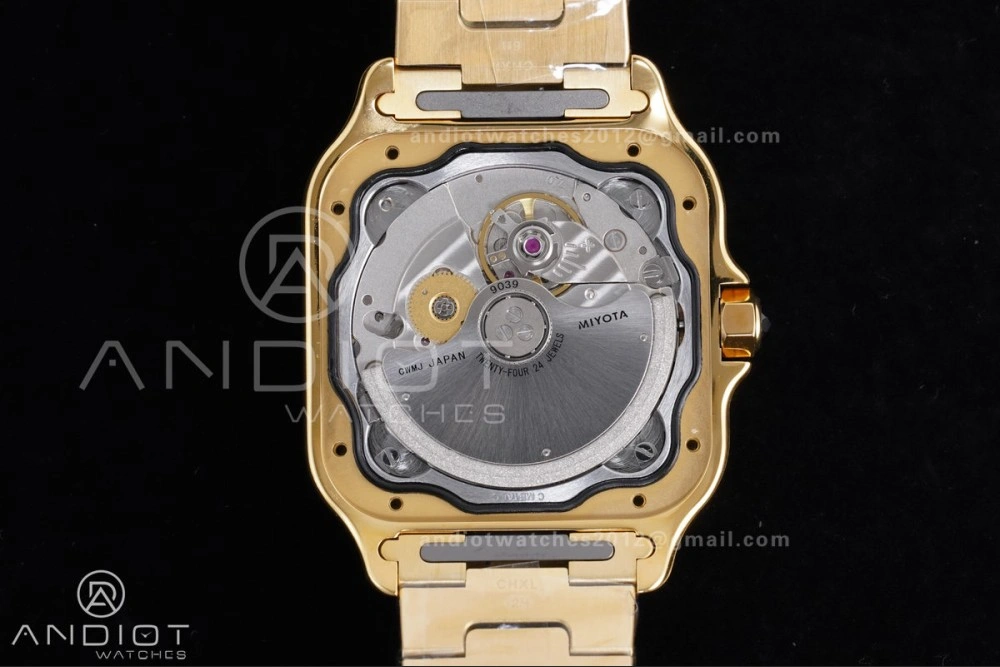 Santos de Cartier 35mm BVF 1:1 Best Edition YG White Dial on YG Smart-Links Bracelet MIYOTA Effortless 226