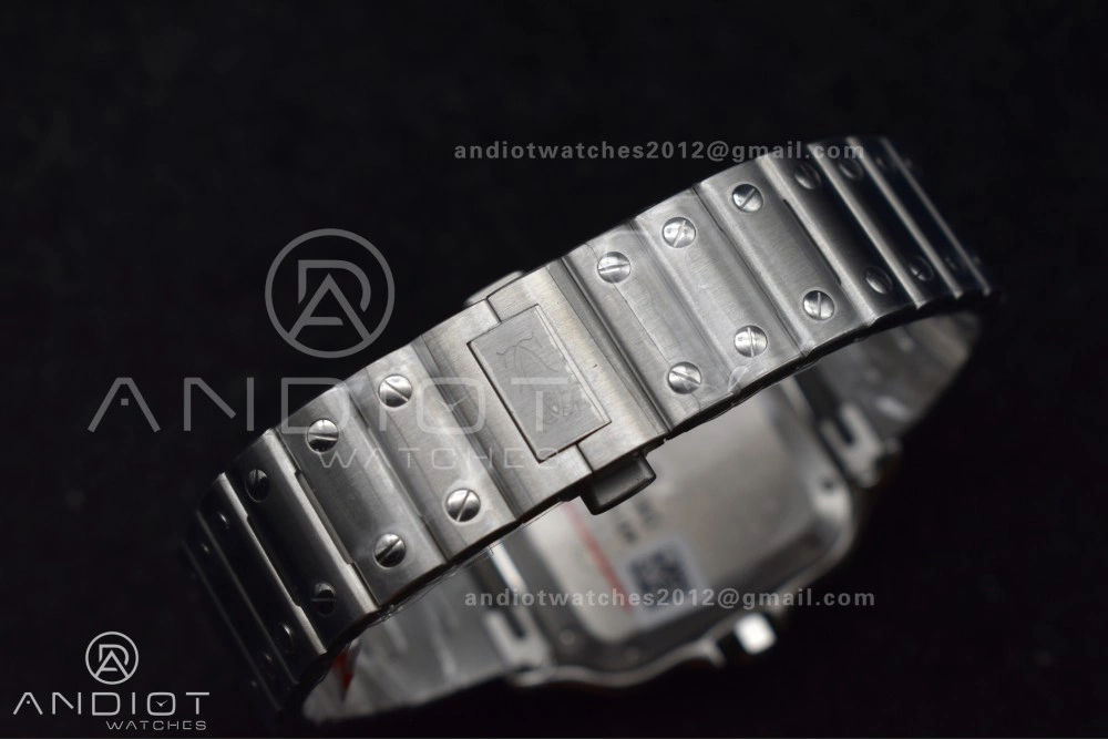 Tailored Santos de Cartier 35mm SS AF 1:1 Best Edition Blue Dial on SS Smart Links Bracelet MIYOTA 223