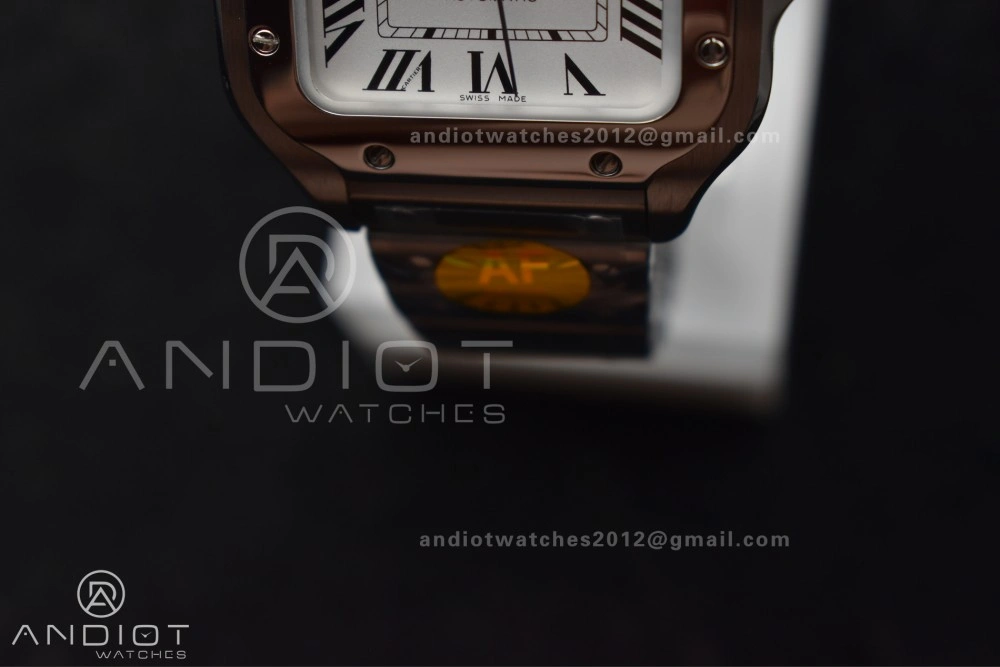 RelaxedFit Santos de Cartier 35mm SS AF 1:1 Best Edition White Dial on SS Smart Links Bracelet MIYOTA 220