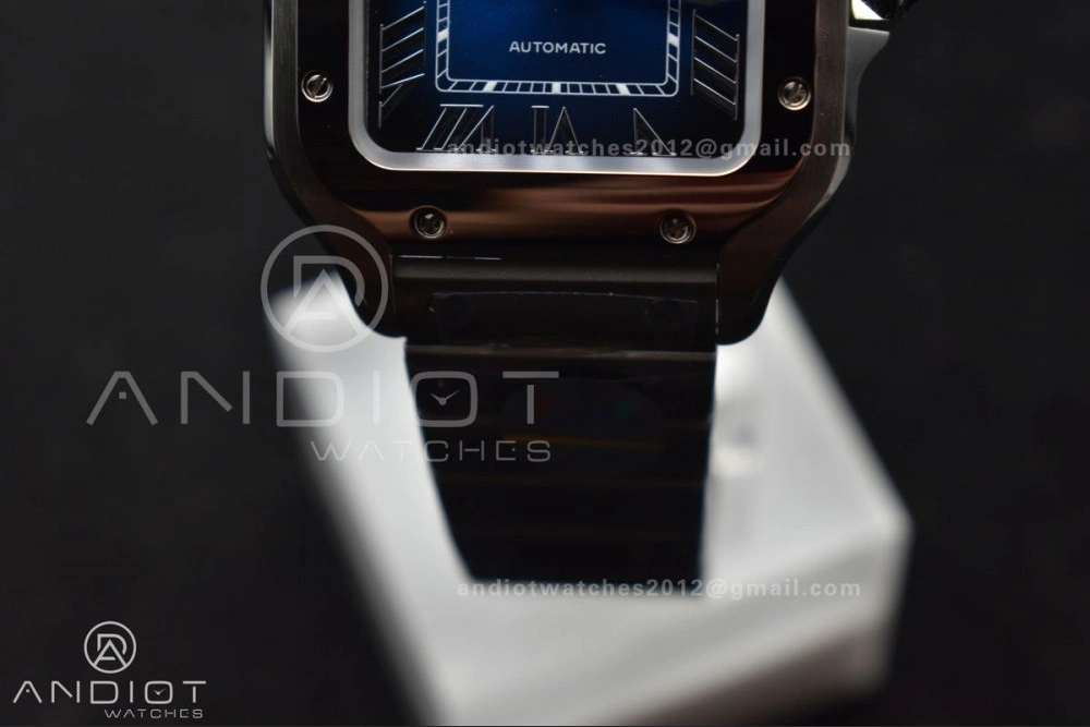 Santos de Cartier 35mm SS BVF 1:1 Best Edition Blue Dial on SS Smart Links Bracelet MIYOTA 9015 V Unique 235