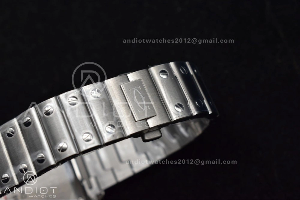 Santos de Cartier 35mm SS BVF 1:1 Best Edition Blue Dial on SS Smart Links Bracelet MIYOTA 9015 V Unique 235