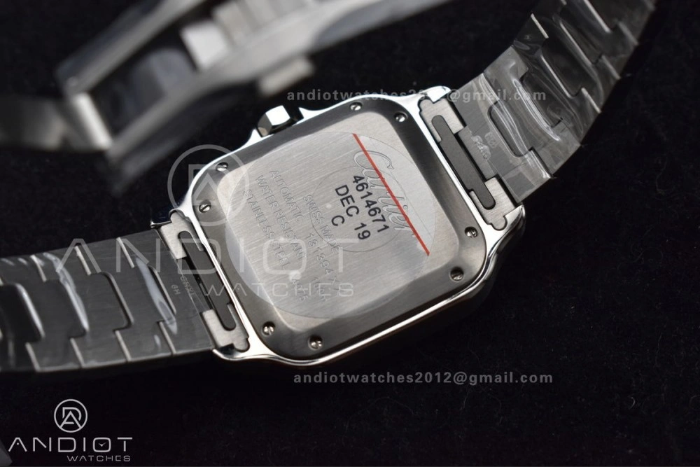 Santos de Cartier 35mm SS BVF 1:1 Best Edition Blue Dial on SS Smart Links Bracelet MIYOTA 9015 V Unique 235