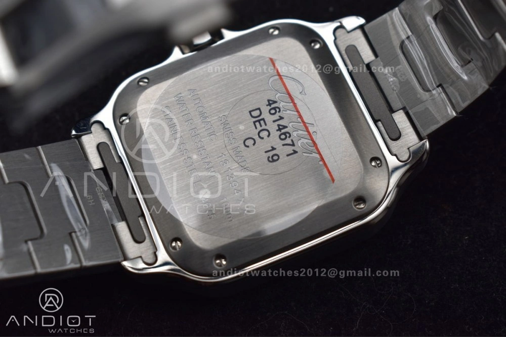 Santos de Cartier 35mm SS BVF 1:1 Best Edition Blue Dial on SS Smart Links Bracelet MIYOTA 9015 V Unique 235