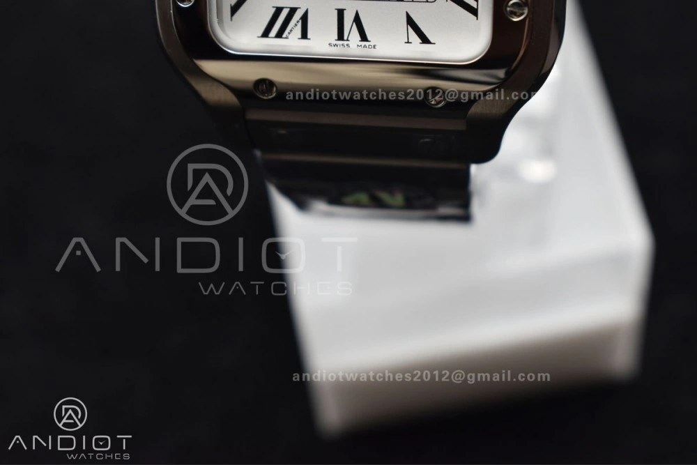 Santos de Cartier 35mm SS BVF 1:1 Best Edition White Dial on SS SmartLinks Bracelet MIYOTA 9015 V ZeroBulk 217