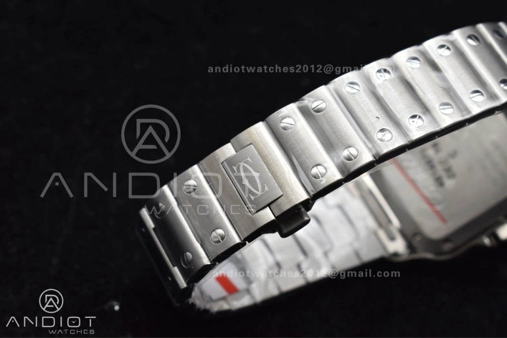 Santos de Cartier 35mm SS BVF 1:1 Best Edition White Dial on SS SmartLinks Bracelet MIYOTA 9015 V ZeroBulk 217