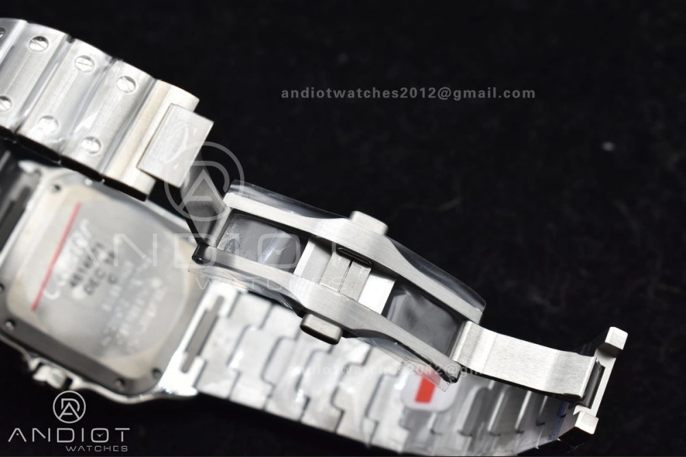 Santos de Cartier 35mm SS BVF 1:1 Best Edition White Dial on SS SmartLinks Bracelet MIYOTA 9015 V ZeroBulk 217