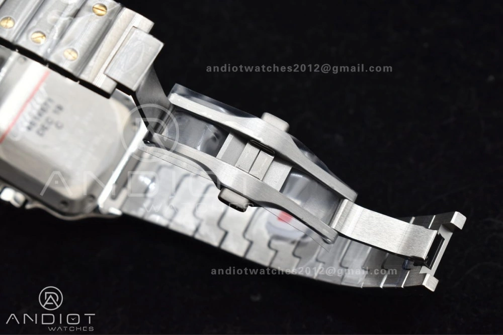 Santos de Cartier 35mm SS YG BVF 1:1 Best Edition White Dial on SS YG SmartLinks Bracelet MIYOTA 9015 V StreetReady 1096