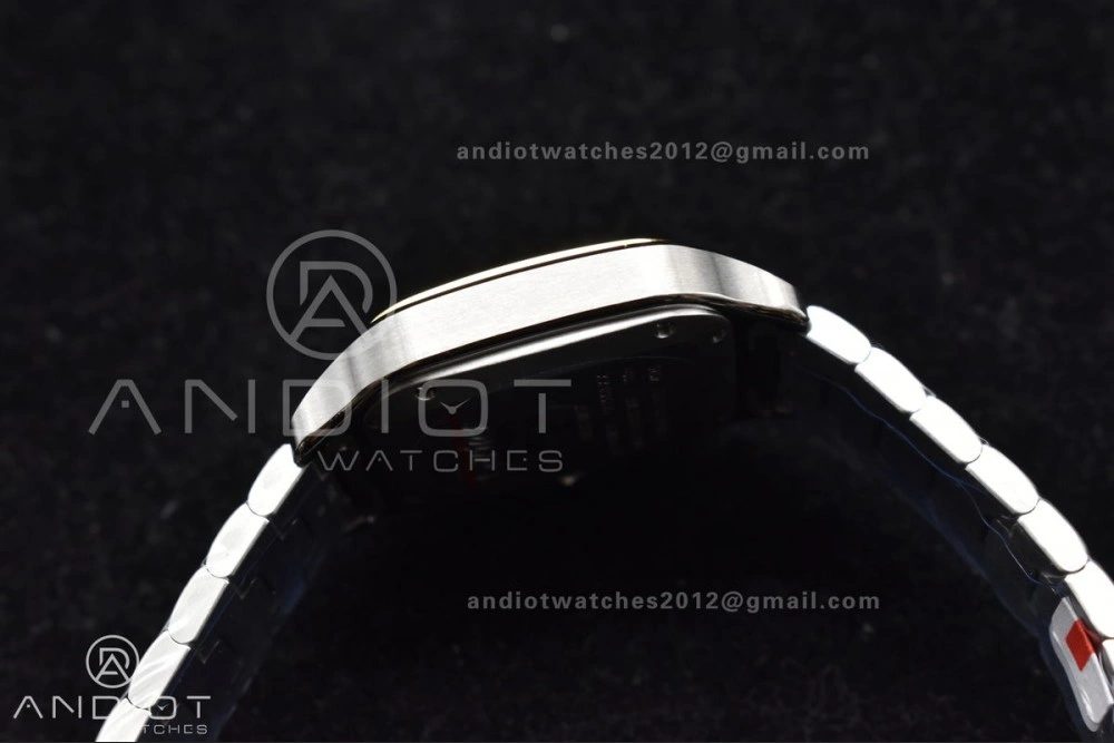 Santos de Cartier 35mm SS YG BVF 1:1 Best Edition White Dial on SS YG SmartLinks Bracelet MIYOTA 9015 V StreetReady 1096