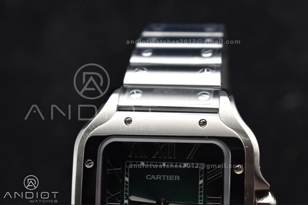 Santos de Cartier 40mm BVF 1:1 Best Edition Green Dial on SS SmartLinks Bracelet MIYOTA Youthful 1057
