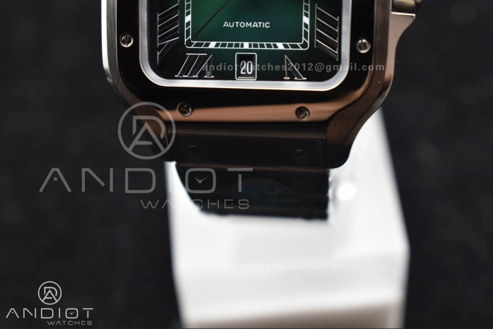 Santos de Cartier 40mm BVF 1:1 Best Edition Green Dial on SS SmartLinks Bracelet MIYOTA Youthful 1057