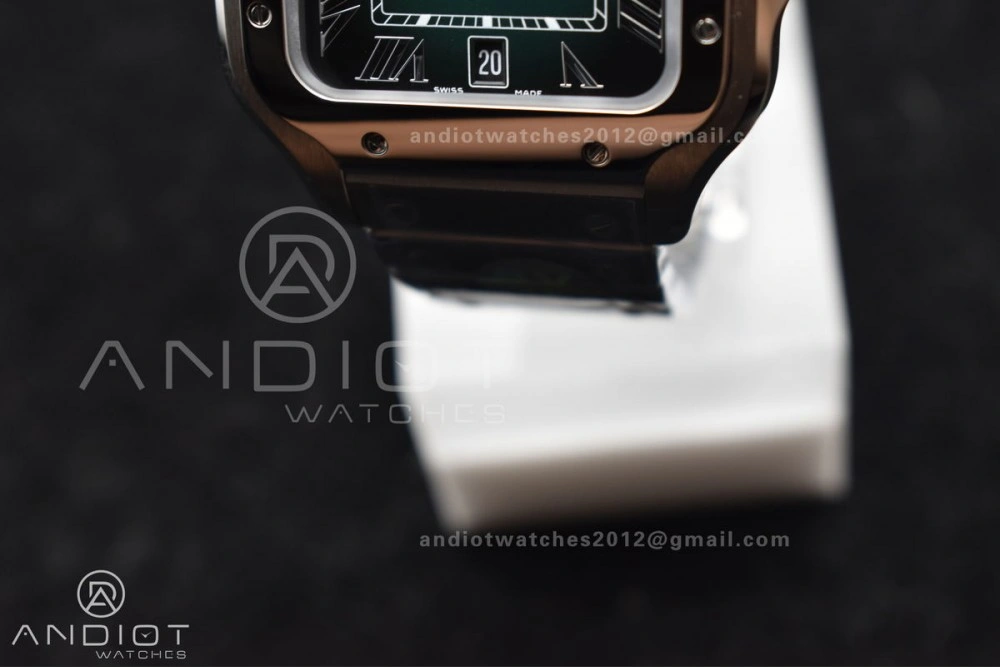 Santos de Cartier 40mm BVF 1:1 Best Edition Green Dial on SS SmartLinks Bracelet MIYOTA Youthful 1057
