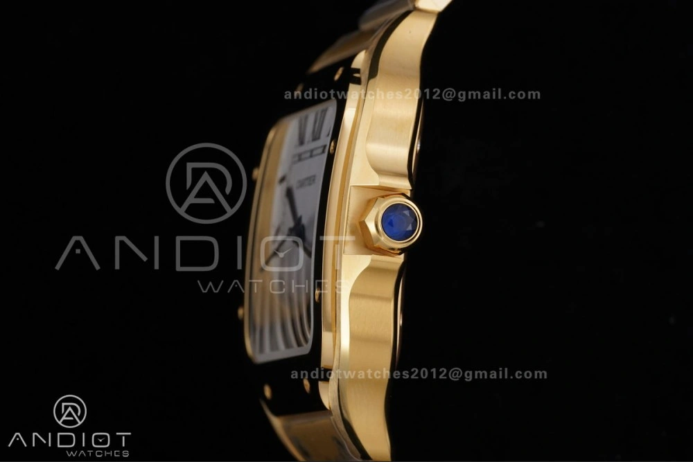 Santos de Cartier 40mm BVF 1:1 Best Edition YG White Dial on YG Smart-Links Bracelet MIYOTA Affordable 215