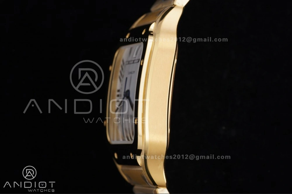 Santos de Cartier 40mm BVF 1:1 Best Edition YG White Dial on YG Smart-Links Bracelet MIYOTA Affordable 215