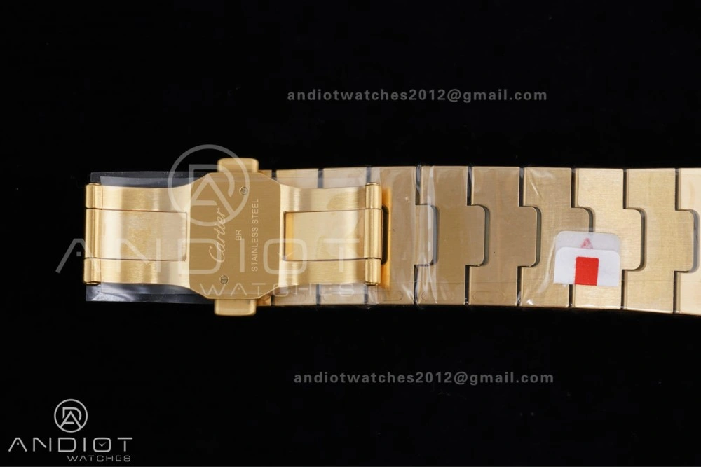 Santos de Cartier 40mm BVF 1:1 Best Edition YG White Dial on YG Smart-Links Bracelet MIYOTA Affordable 215