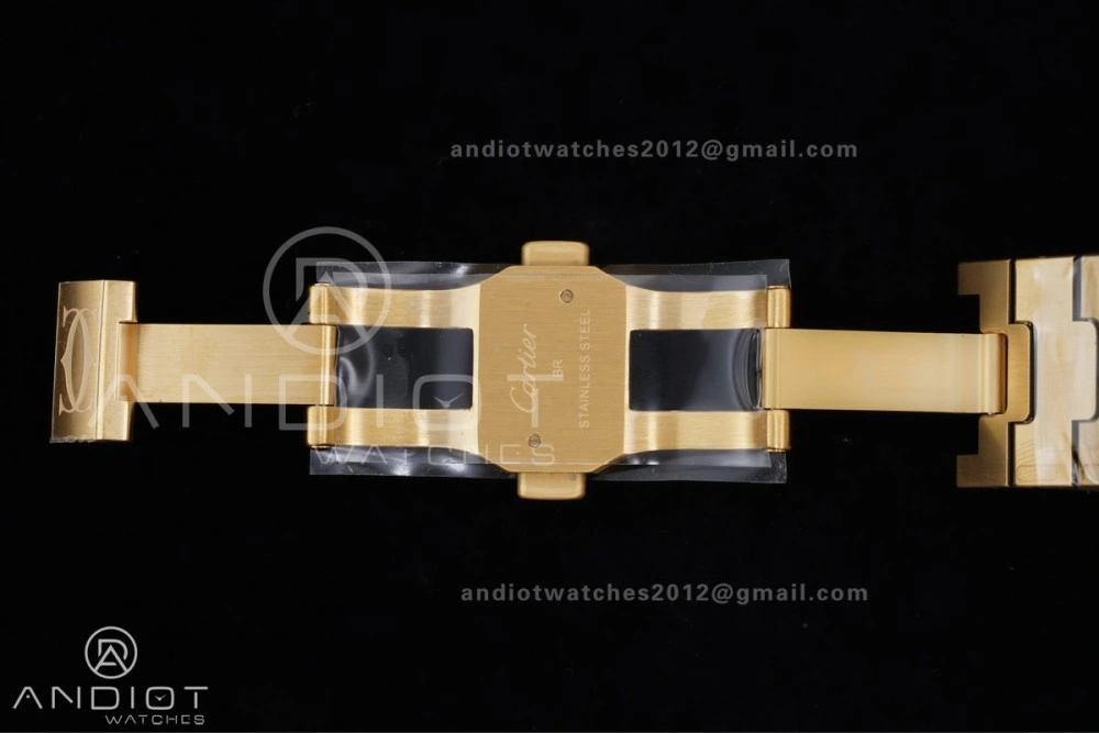 Santos de Cartier 40mm BVF 1:1 Best Edition YG White Dial on YG Smart-Links Bracelet MIYOTA Affordable 215