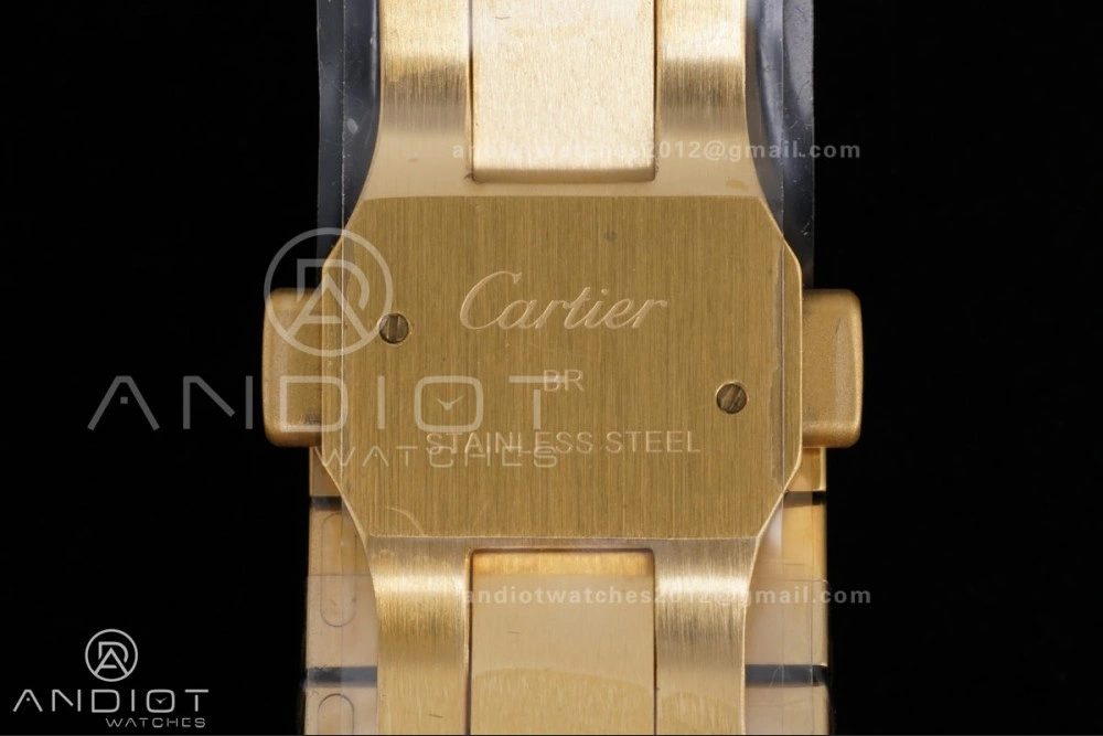 Santos de Cartier 40mm BVF 1:1 Best Edition YG White Dial on YG Smart-Links Bracelet MIYOTA Affordable 215