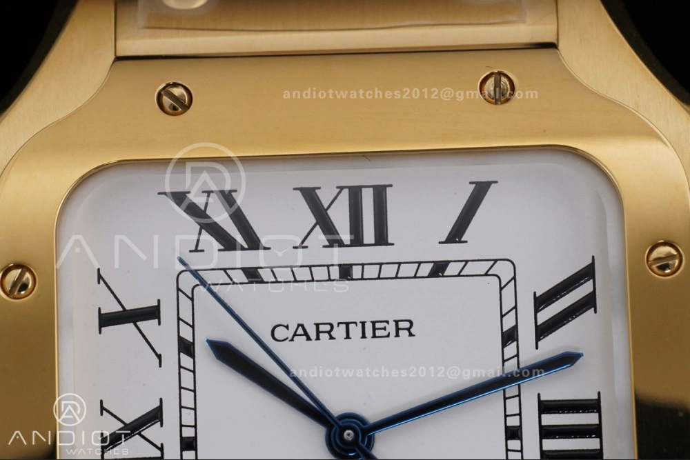 Santos de Cartier 40mm BVF 1:1 Best Edition YG White Dial on YG Smart-Links Bracelet MIYOTA Affordable 215