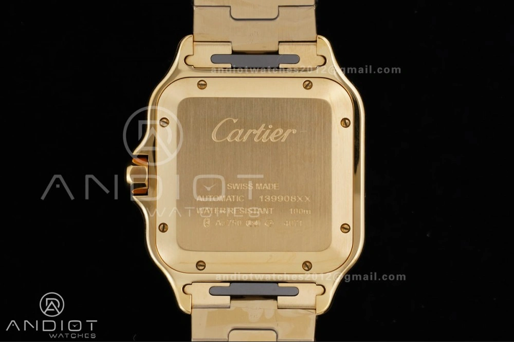 Santos de Cartier 40mm BVF 1:1 Best Edition YG White Dial on YG Smart-Links Bracelet MIYOTA Affordable 215