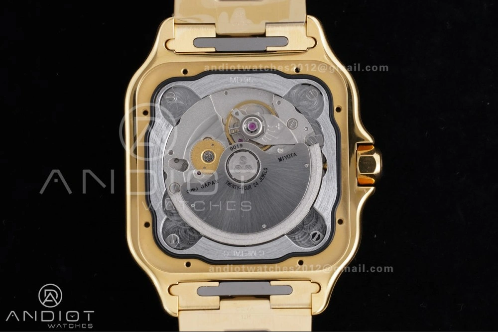 Santos de Cartier 40mm BVF 1:1 Best Edition YG White Dial on YG Smart-Links Bracelet MIYOTA Affordable 215