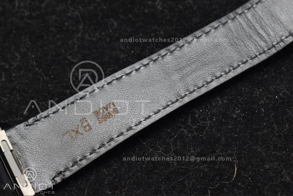 Santos de Cartier 40mm PVD BVF 1:1 Best Edition Black Dial on Black Leather Strap MIYOTA Timeless 236