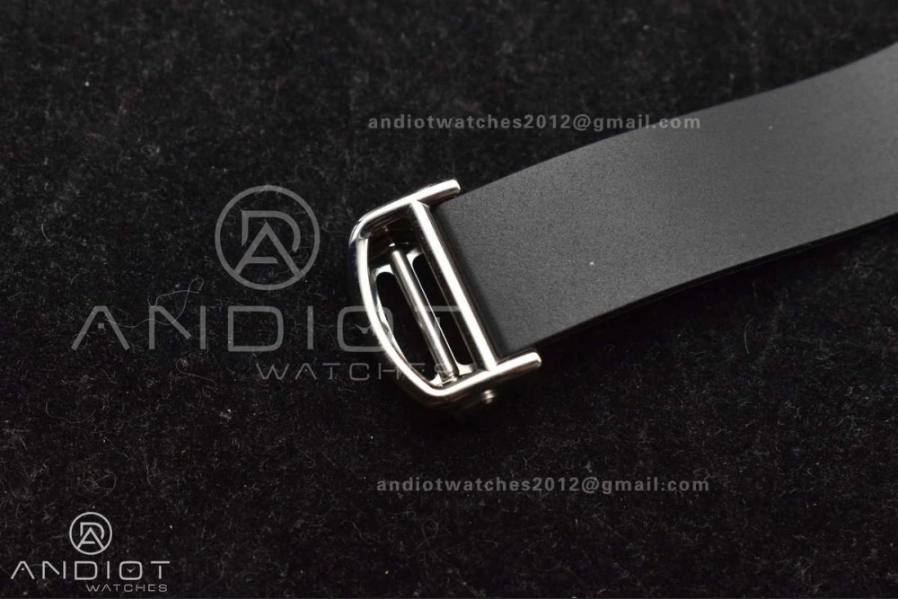 Affordable Santos de Cartier 40mm PVD BVF 1:1 Best Edition Black Dial on Rubber Strap MIYOTA 232