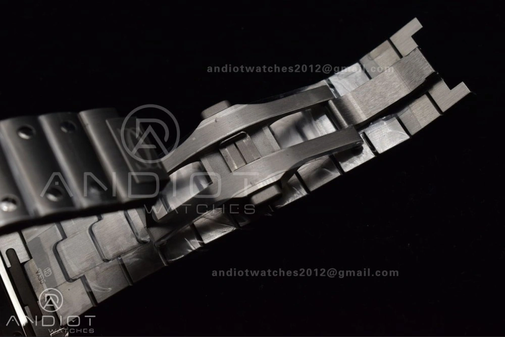 ZeroBulk Santos de Cartier 40mm SS 3KF 1:1 Best Edition White Dial Black Bezel on SS Bracelet MIYOTA 54