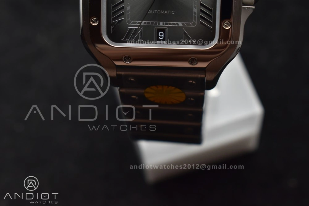 Santos de Cartier 40mm SS AF 1:1 Best Edition Gray Dial on SS Smart Links Bracelet MIYOTA OdorResistant 239