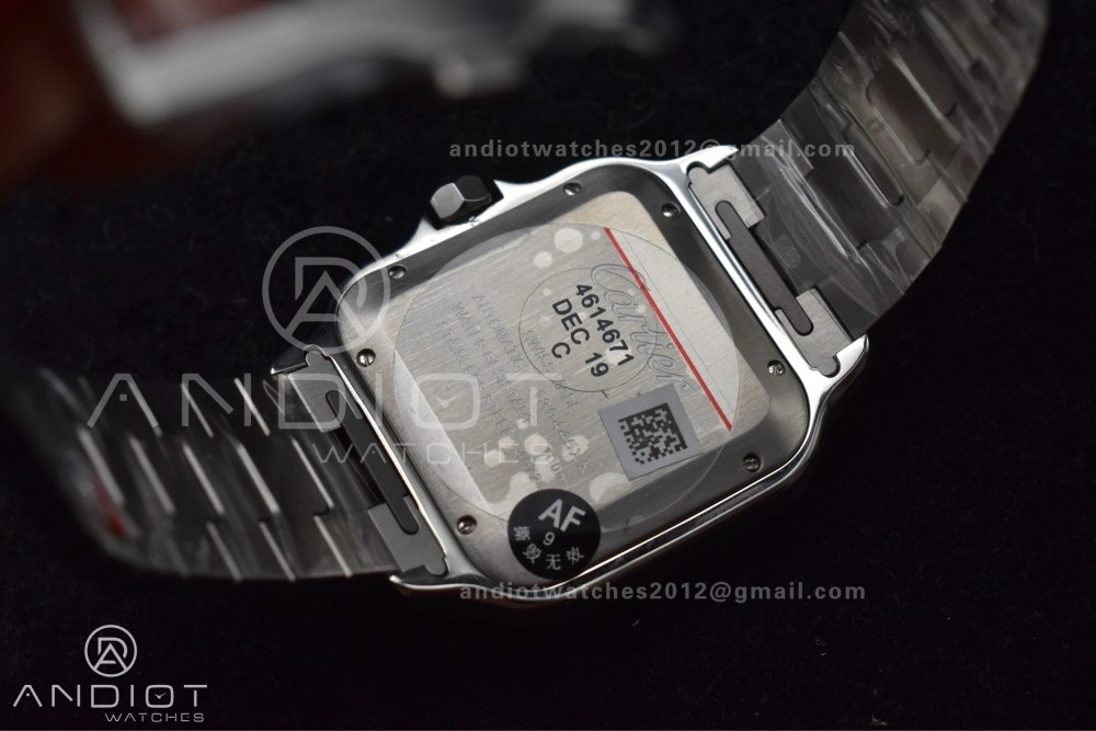 Sleek Santos de Cartier 40mm SS AF 1:1 Best Edition White Dial on SS Smart Links Bracelet MIYOTA 243