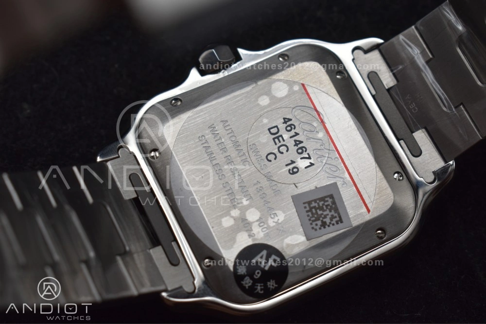 Sleek Santos de Cartier 40mm SS AF 1:1 Best Edition White Dial on SS Smart Links Bracelet MIYOTA 243