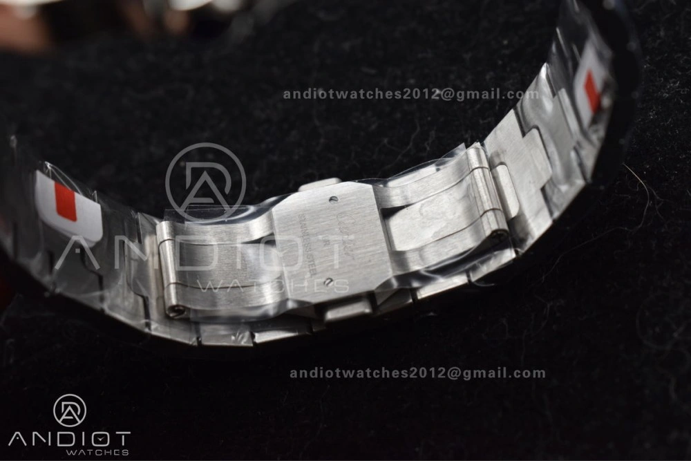 Santos de Cartier 40mm SS BVF 1:1 Best Edition Gray Dial Black Bezel on SS Bracelet MIYOTA Fashionable 246