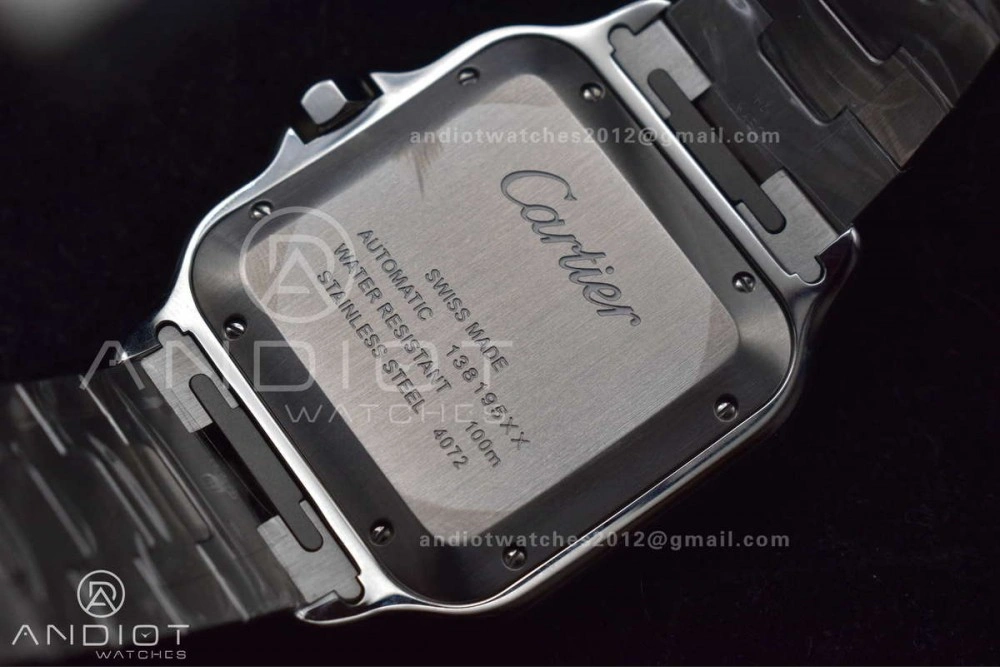 Sleek Santos de Cartier 40mm SS YG BVF 1:1 Best Edition Gray Dial on SS YG SmartLinks Bracelet MIYOTA 245