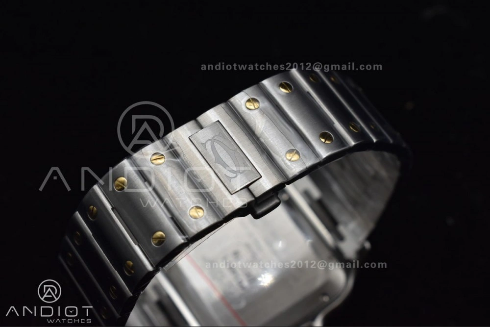 Compact Santos de Cartier 40mm SS YG BVF 1:1 Best Edition White Dial on SS YG SmartLinks Bracelet MIYOTA 9015 V 242