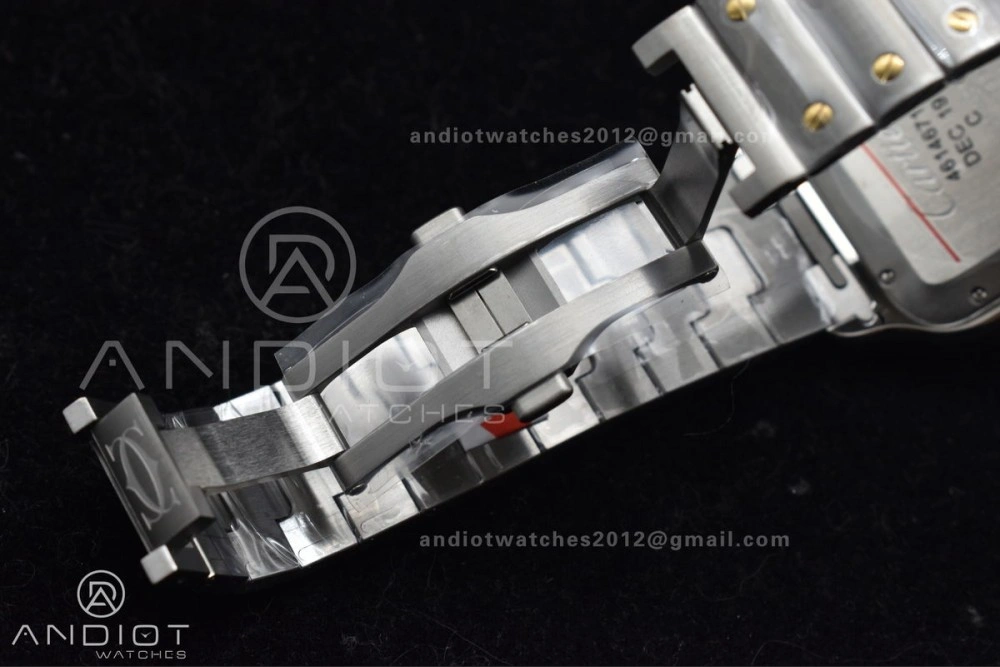 Compact Santos de Cartier 40mm SS YG BVF 1:1 Best Edition White Dial on SS YG SmartLinks Bracelet MIYOTA 9015 V 242
