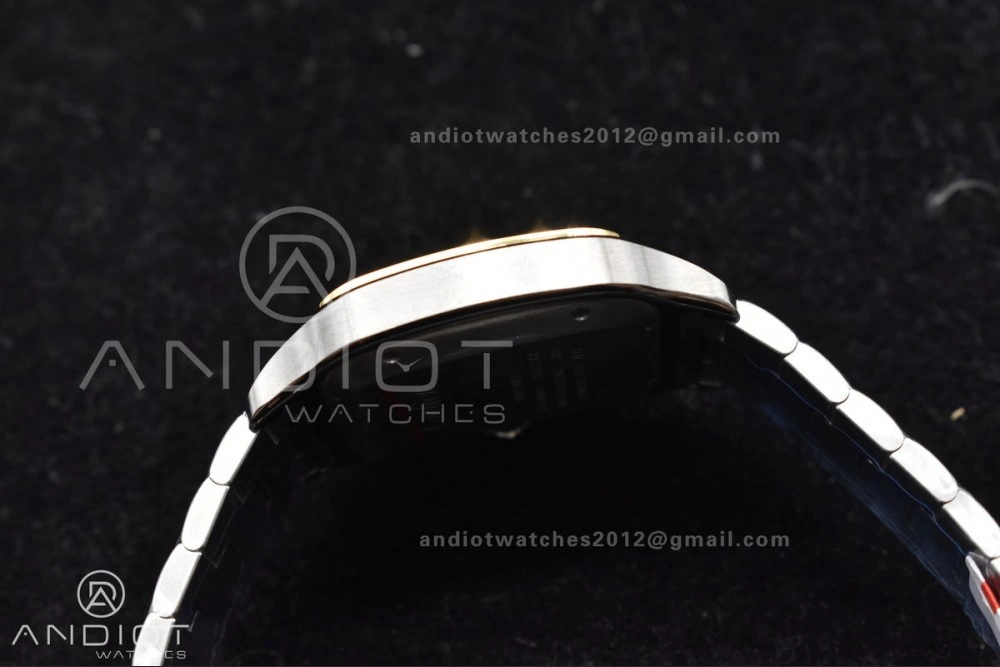 Compact Santos de Cartier 40mm SS YG BVF 1:1 Best Edition White Dial on SS YG SmartLinks Bracelet MIYOTA 9015 V 242