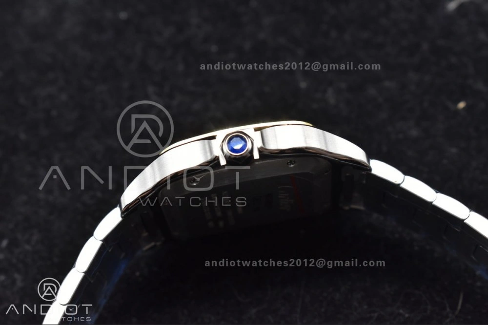 Compact Santos de Cartier 40mm SS YG BVF 1:1 Best Edition White Dial on SS YG SmartLinks Bracelet MIYOTA 9015 V 242