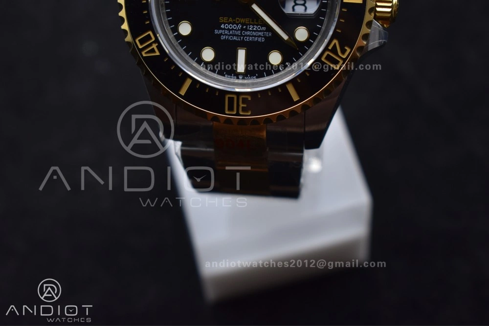 Upgraded Sea-Dweller Two Tone SS YG 126603 GMF Best Edition Black Dial on SS YG Bracelet A2824 V 1061