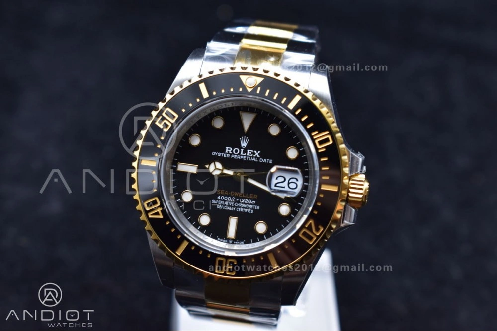 SmartChoice Sea-Dweller Two Tone SS YG 126603 VSF Best Edition Black Dial on SS YG Bracelet VS 1073