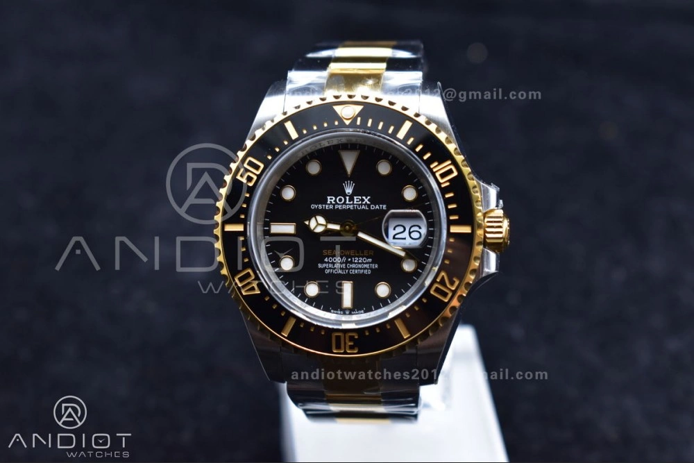 SmartChoice Sea-Dweller Two Tone SS YG 126603 VSF Best Edition Black Dial on SS YG Bracelet VS 1073