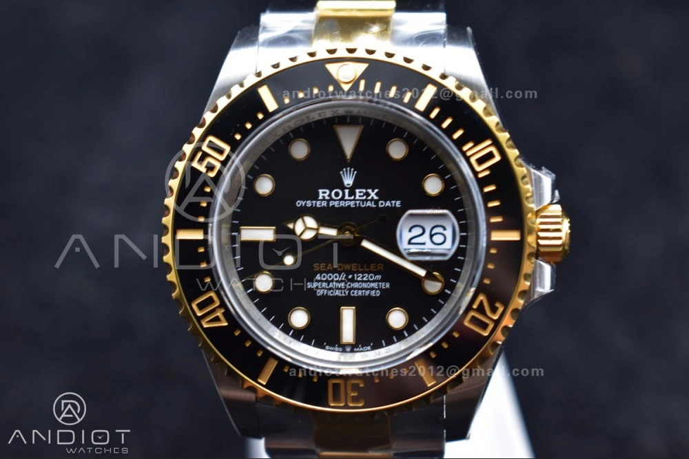 SmartChoice Sea-Dweller Two Tone SS YG 126603 VSF Best Edition Black Dial on SS YG Bracelet VS 1073