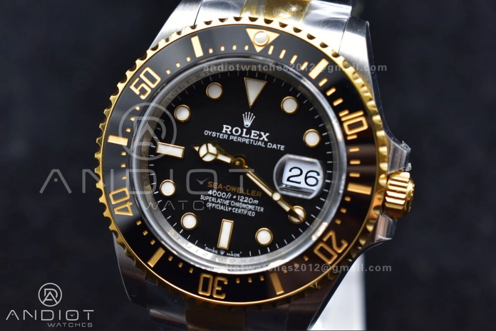 SmartChoice Sea-Dweller Two Tone SS YG 126603 VSF Best Edition Black Dial on SS YG Bracelet VS 1073